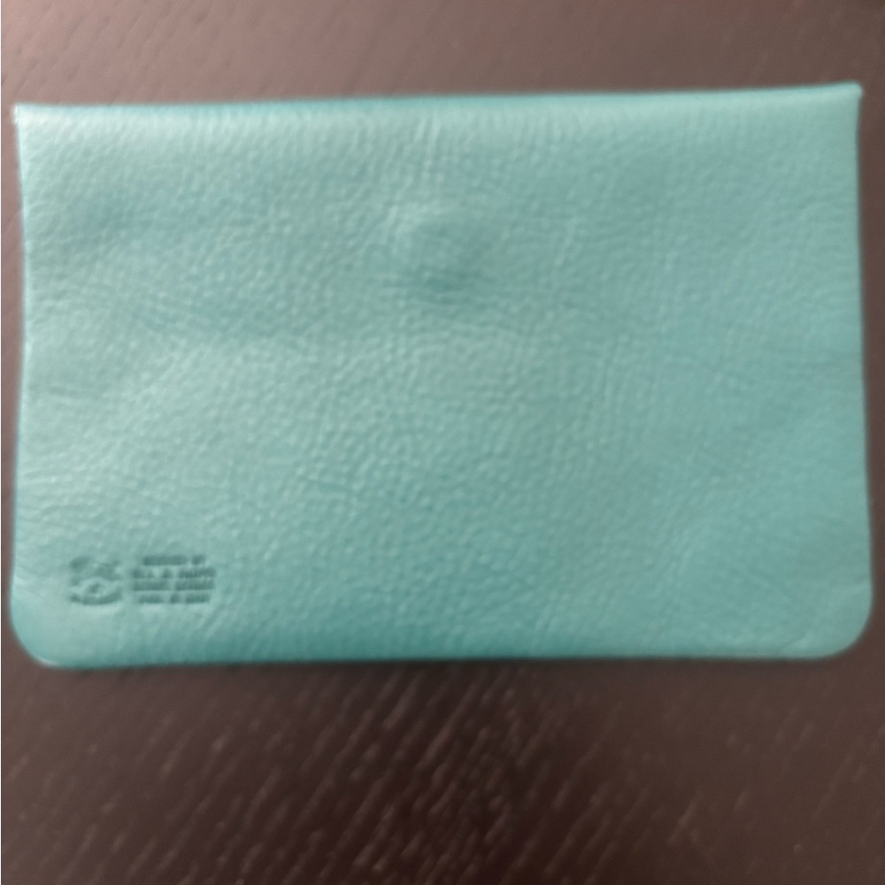 IL Bisonte Turquoise Leather Envelope pouch made in Italy - Picture 2 of 6